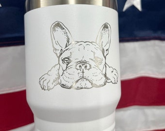 French Bulldog Engraved Tumbler