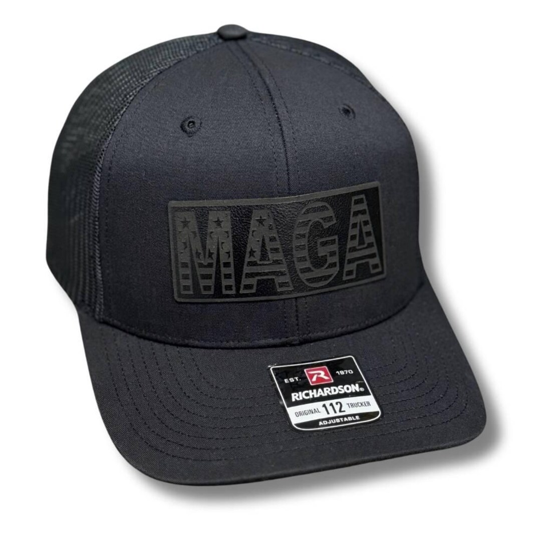 Dark MAGA Blackout Patch Hat - Etsy