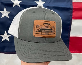 1952 Chevy Leather Patch Snapback Trucker Hat