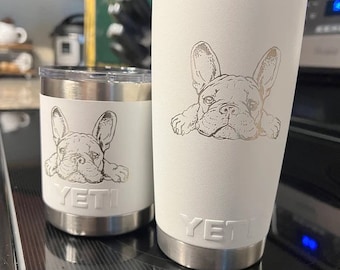 French Bulldog Lazy Frenchie Yeti Tumbler - Several Color Options