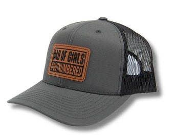 Dad of Girls #Outnumbered Snapback Trucker Style Hat