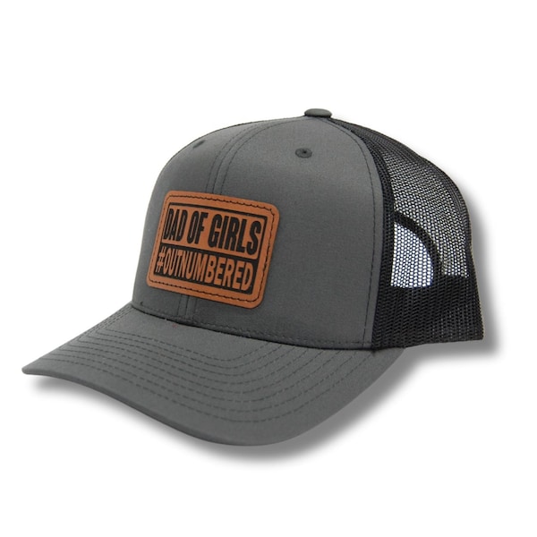 Dad of Girls #Outnumbered Snapback Trucker Style Hat