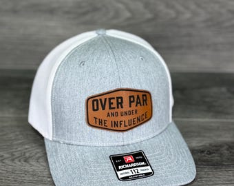 Gorra Over Par and Under the Influence, divertida gorra de golf, regalo para papá, snapback