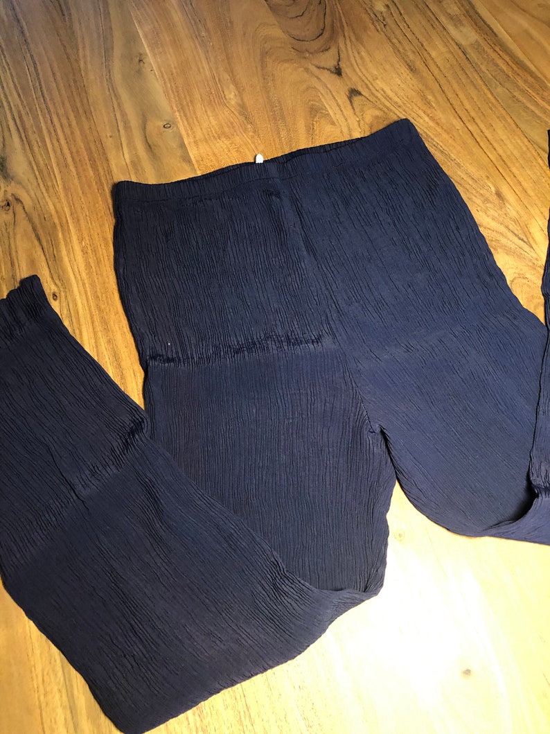 Vintage High Waisted Flowy Pants Textured Pant