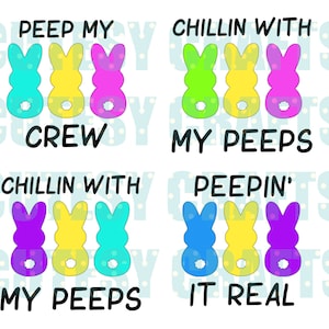 Peep Easter Peepin Peep My Crew Chillin SVG digital
