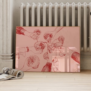 Uniek proostbord | Roze rode proost print | Trendy poster barwagen decor | Cocktail kunst aan de muur | ArtSaltPlace afdrukbare digitale download