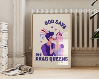 Drag Queen Art Print: LGBTQ Pride Decor (Digital Download)