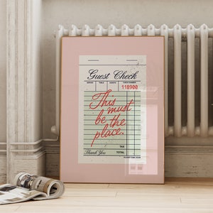 Gast Check Trendy Wandkunst | Dies muss der Ort Retro Pink Bar Warenkorb Dekor | Preppy Drucke | Funky Poster ArtSalt Place Digitaler Download