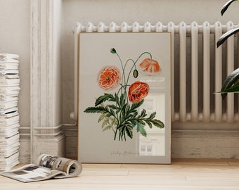 Vintage Floral Botanical Print: Cottagecore Flower Art (Digital Download)