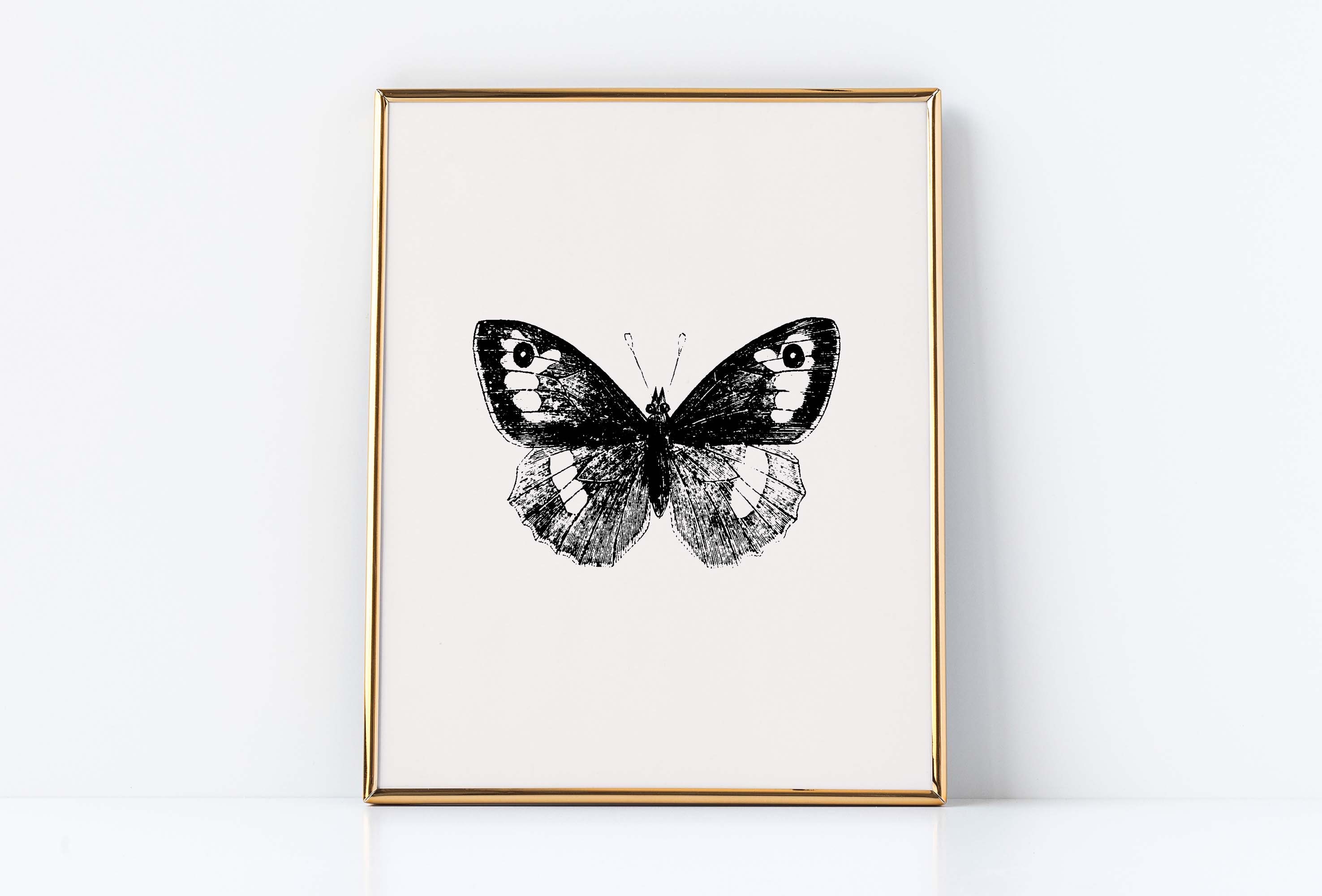 Set of 3 Vintage Butterfly Printables Aesthetic Room Decor | Etsy