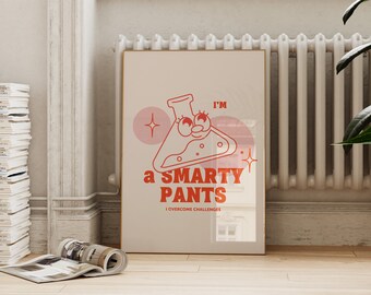 Mid Century Modern Kids Room Print: Smarty Pants Art (Digital Download)