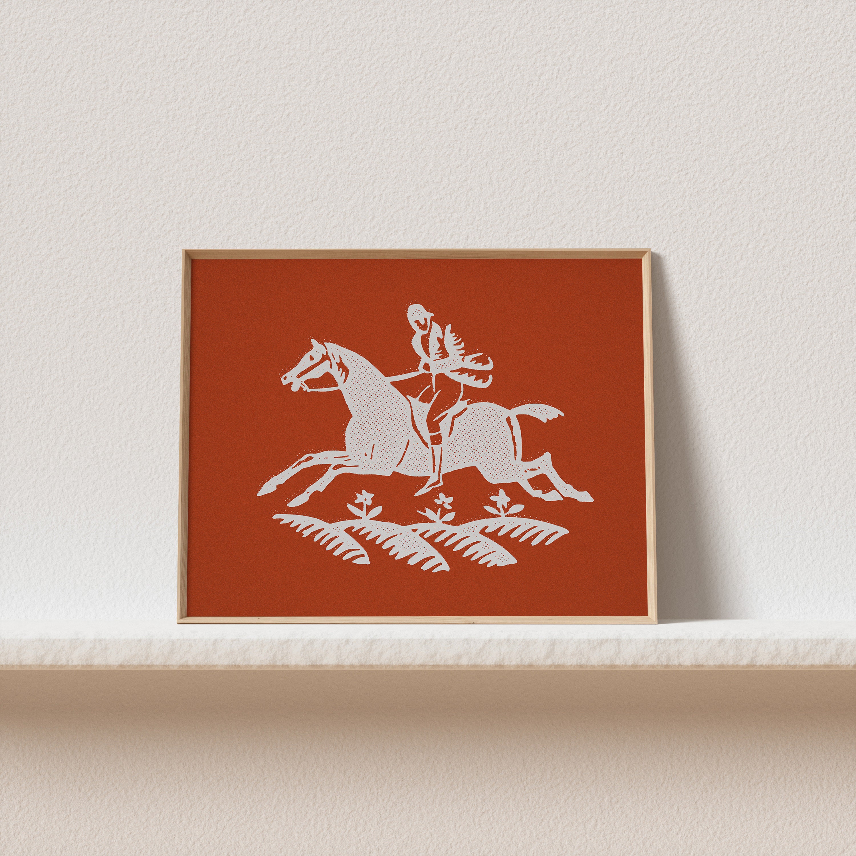 Vintage Equestrian Print: Retro Horse Rider Poster (digital Download ...