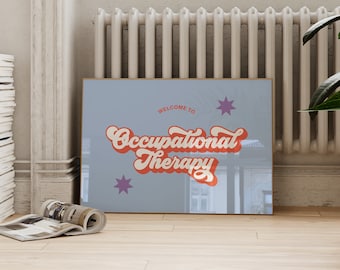 Occupational Therapy Office Poster: Retro Therapist Wall Art (Digital Download)