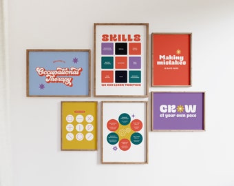 Occupational Therapy Office Prints: Retro Therapist Decor (Digital Download)