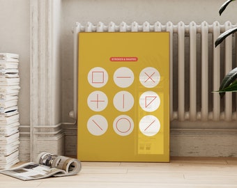 OT Strokes Shapes Poster: Occupational Therapy Office Decor (Digital Download)