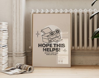 Funny Office Quote Print: Retro Work From Home Art (Digital Download)