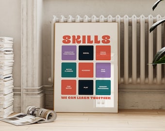 Occupational Therapy Skills Poster: OT Office Decor (Digital Download)