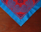 Hmong Reverse Applique Art Textile Quilting Patch Wall Hanging Paj Ntaub Appliqué Fabric Quilting Square Tile Unfinished Edges Elephant Foot
