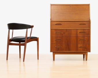 Mid Century Teak Secretary Desk by Jentique Furniture