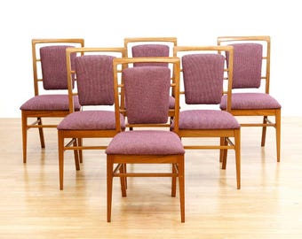 Set of Six Mid Century Dining Chairs by Alfred Cox X6 1950s Chairs