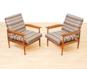 Pair of Mid Century 'Manhattan' Reclining Lounge Chairs by Guy Rogers