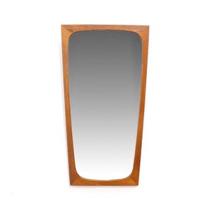 Mid Century Danish Wall Mirror in Teak