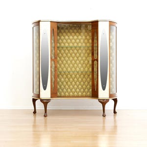 1950s Atomic Curio Display Cabinet Mid Century China Cabinet