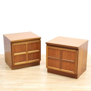 Pair of Mid Century Nightstands by Nathan Furniture