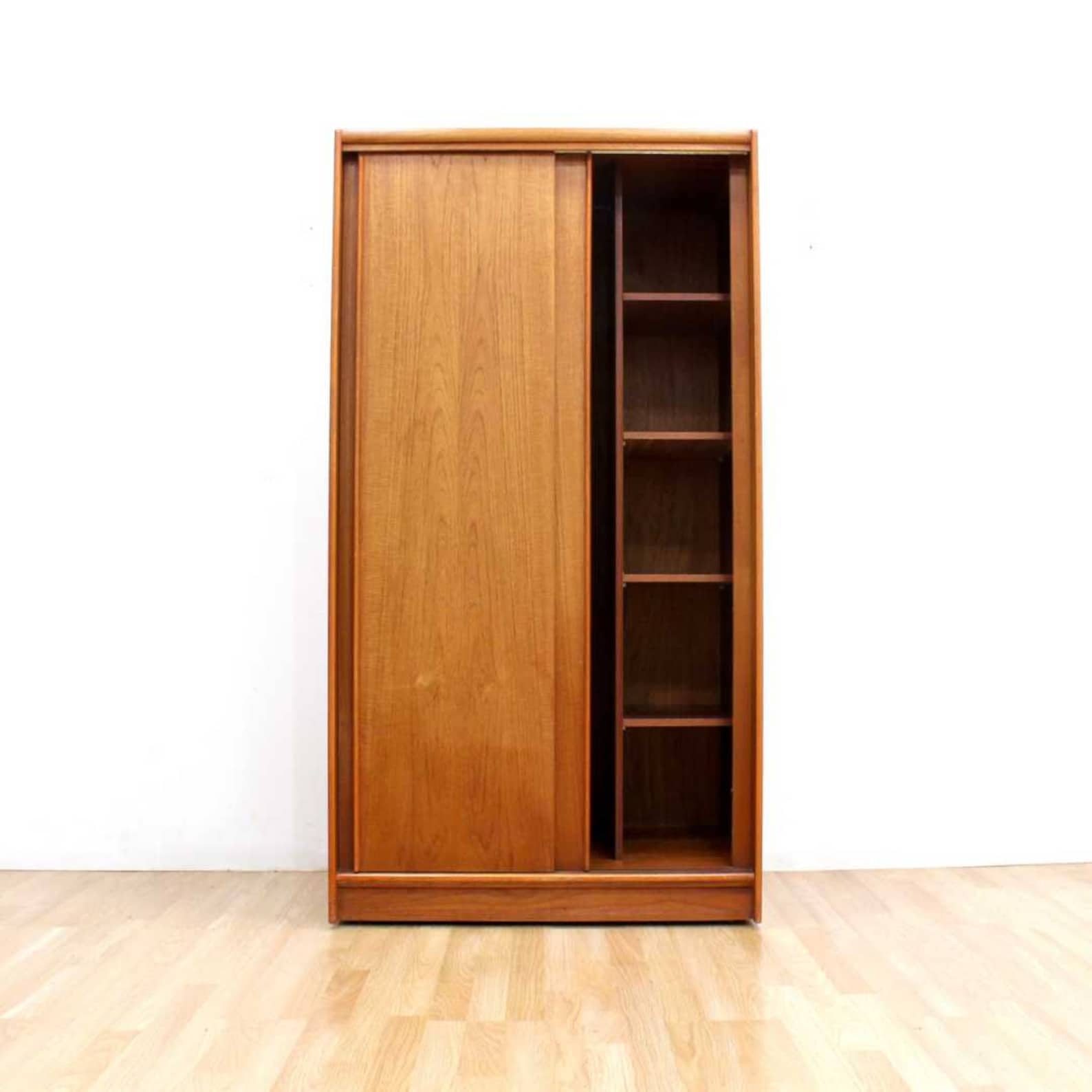 Teak Armoire Wardrobe by Austinsuite Furniture Mid Century Etsy