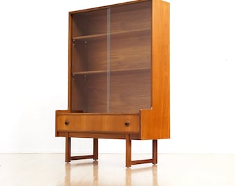 Mid Century Teak China Display Cabinet by Turnidge of London