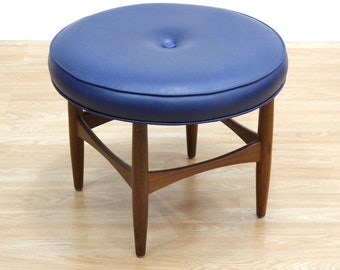 Mid Century Vanity Stool by Kofod Larsen for G Plan in Blue