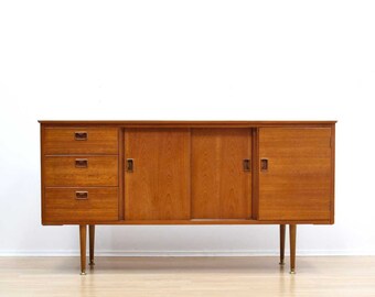 Mid Century Teak Credenza Dresser Drawers