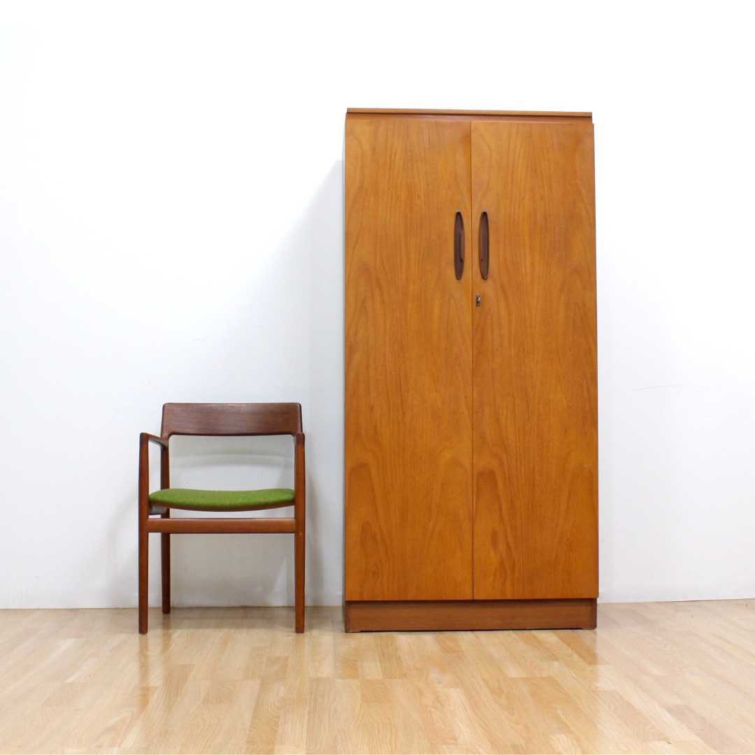 Teak Danish Modern Armoire Entryway Closet Etsy