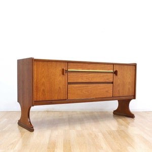 Mid Century Credenza Console Teak Sideboard Dresser Drawers