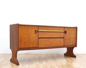 Mid Century Credenza Console Teak Sideboard Dresser Drawers