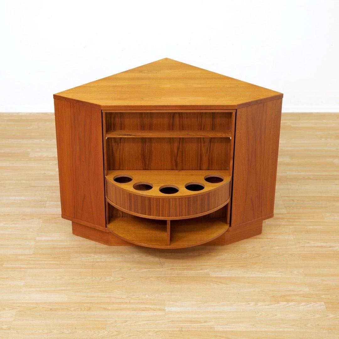 Danish Modern Revolving Corner Bar in Teak by Vildbjerg Mobelfabik - Etsy