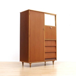 Mid Century Gentleman's Armoire Coat Closet by Avalon