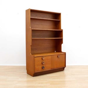 Mid Century Tall Teak Bookcase by Portwood