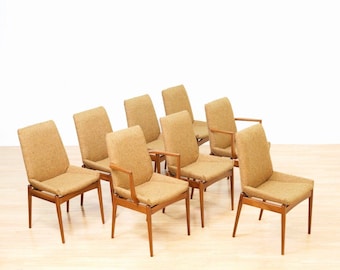 Robert Heritage Archie Shine Dining Chairs | Set of 8 Teak Dining Chairs | British Mid Century Dining Chairs | Danish Modern Chairs