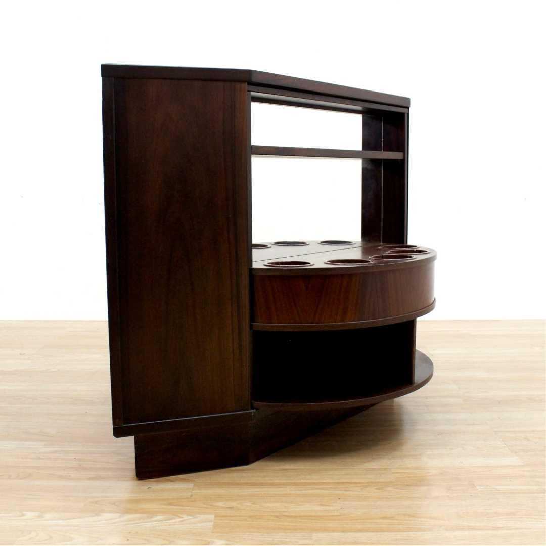 Danish Modern Revolving Corner Bar in Rosewood by Vildbjerg Mobelfabrik ...