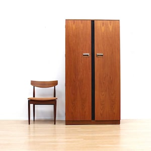 Mid Century Teak Armoire by Limelight Furniture Entryway Coat Closet