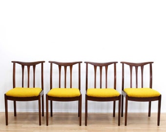 Set of Four Mid Century Dining Chairs by Elliotts of Newbury