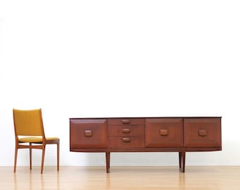 Beautility Teak Credenza | Mid Century British Sideboard | Vintage MCM Sideboard | Scandinavian Modern Storage Cabinet