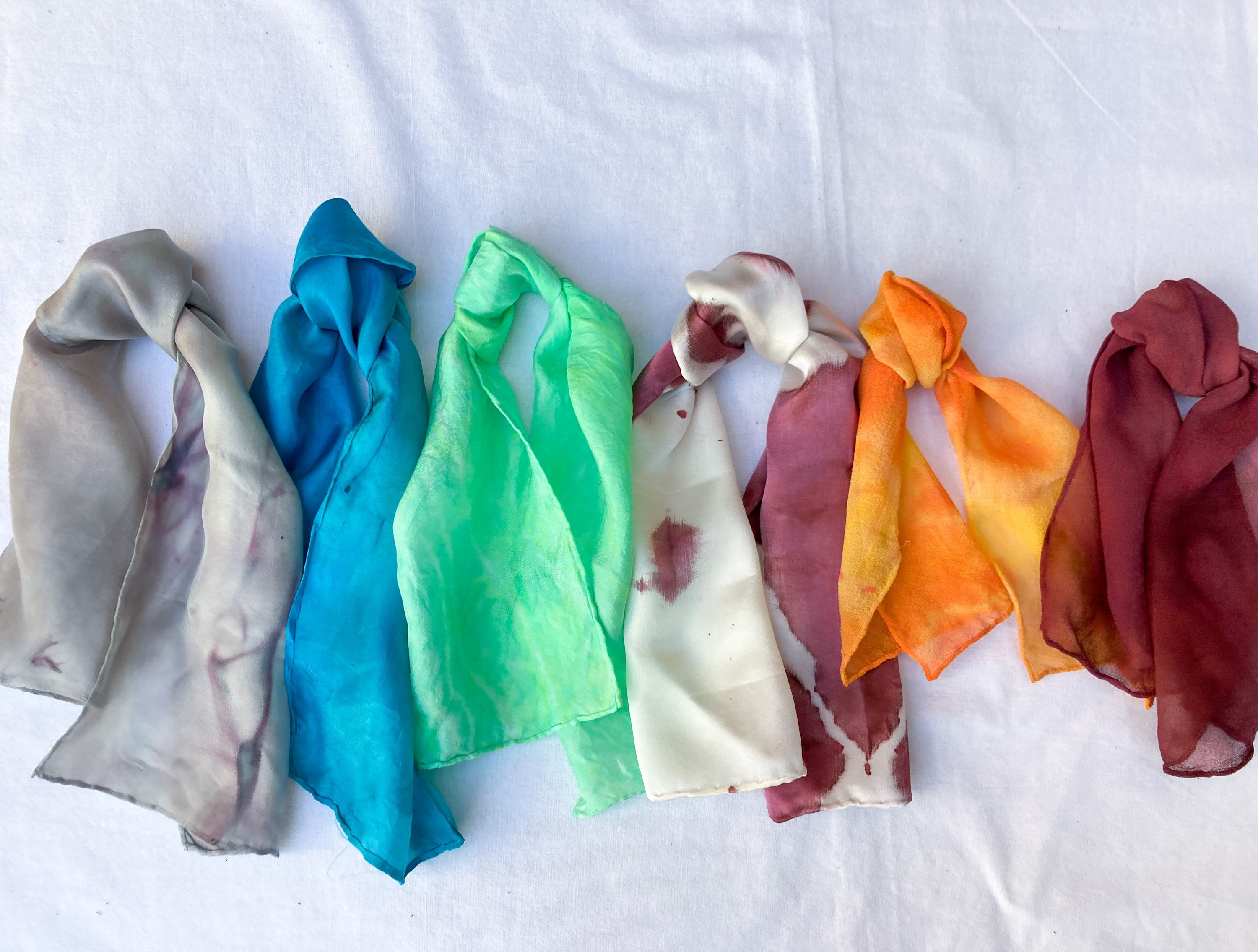 Hand Dyed SILK Hair Ribbons Ponytail Hair Accessories. Hair Etsy UK