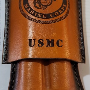 Genuine Leather Cigar Case-Marine