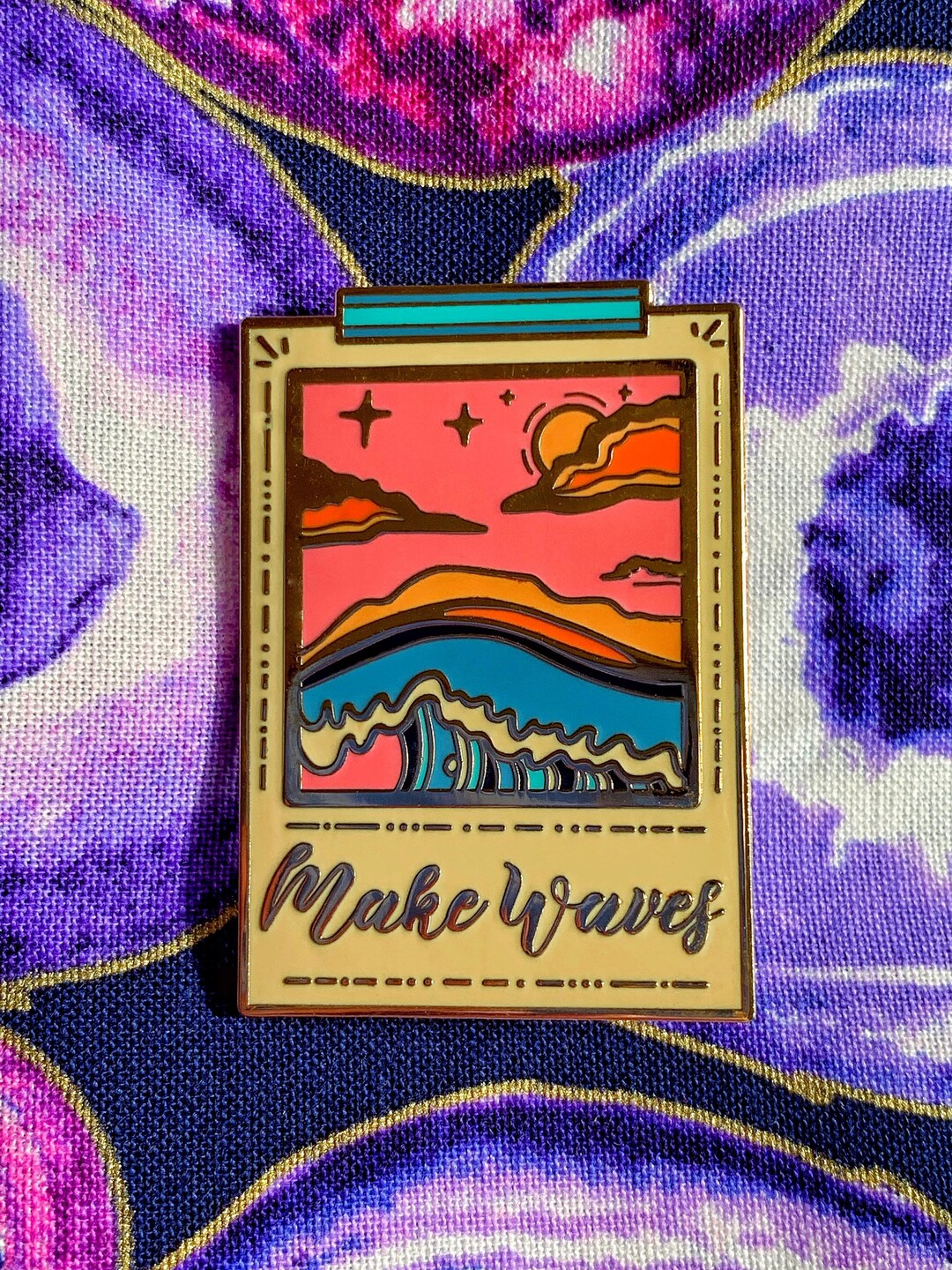 Make Waves - Enamel Pin - Etsy