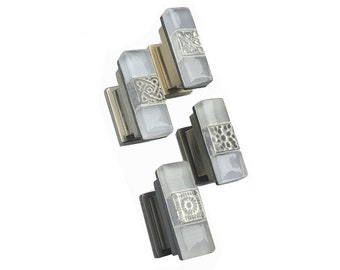 Silver Charm Glass Mosaic Cabinet Knob