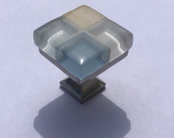Coastal Beaches Glass Mosaic Tile Cabinet Knob