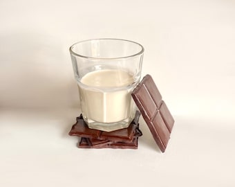 Chocolate Coasters, handmade clay coaster sets, gifts for chocolate lovers, unique gift ideas