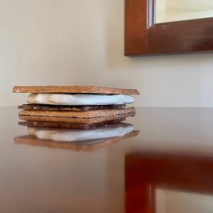 Smores Coasters handmade set of 4 Food coaster for gifts camping outdoor lovers gifts campfire fun outdoor decor image 4